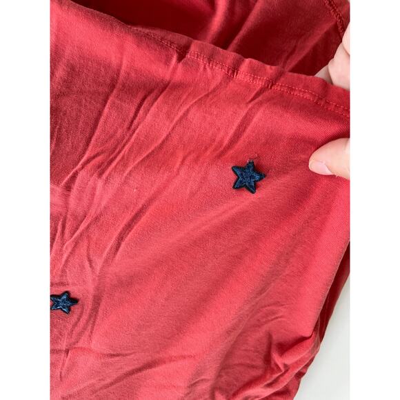 Michael Lauren Tank Top Women X Small Red Star Embroidered V-Neck Revolve - Picture 8 of 8